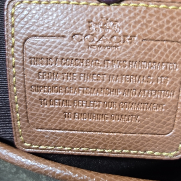 Coach Beige/Brown Signature Coated Canvas and Leather Tote Bag. - Picture 7 of 9